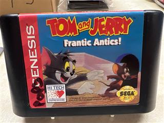 TOM & JERRY FRANTIC ANTICS SEGA GENESIS W MANUAL - CLEANED & POLISHED